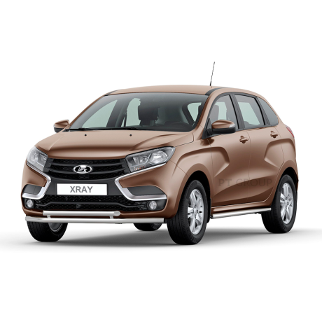 защита переднего бампера двойная d51/51мм (нпс) l@da XR@Y (2016-н.в.) купить недорого с доставкой в Иркутск